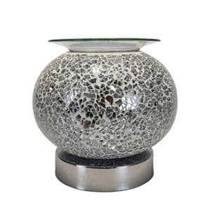 Silver Mosaic Glass Electric Melt and Oil Warmer – MT
